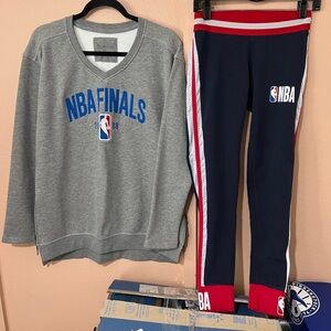 NBA Finals V-Neck Sweatshirt & NBA Leggings Set